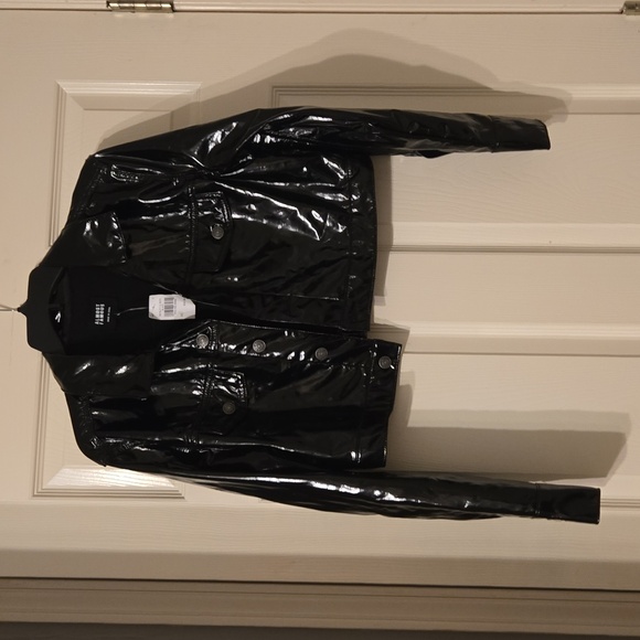 Almost Famous Shiny Black Jacket - Picture 1 of 7